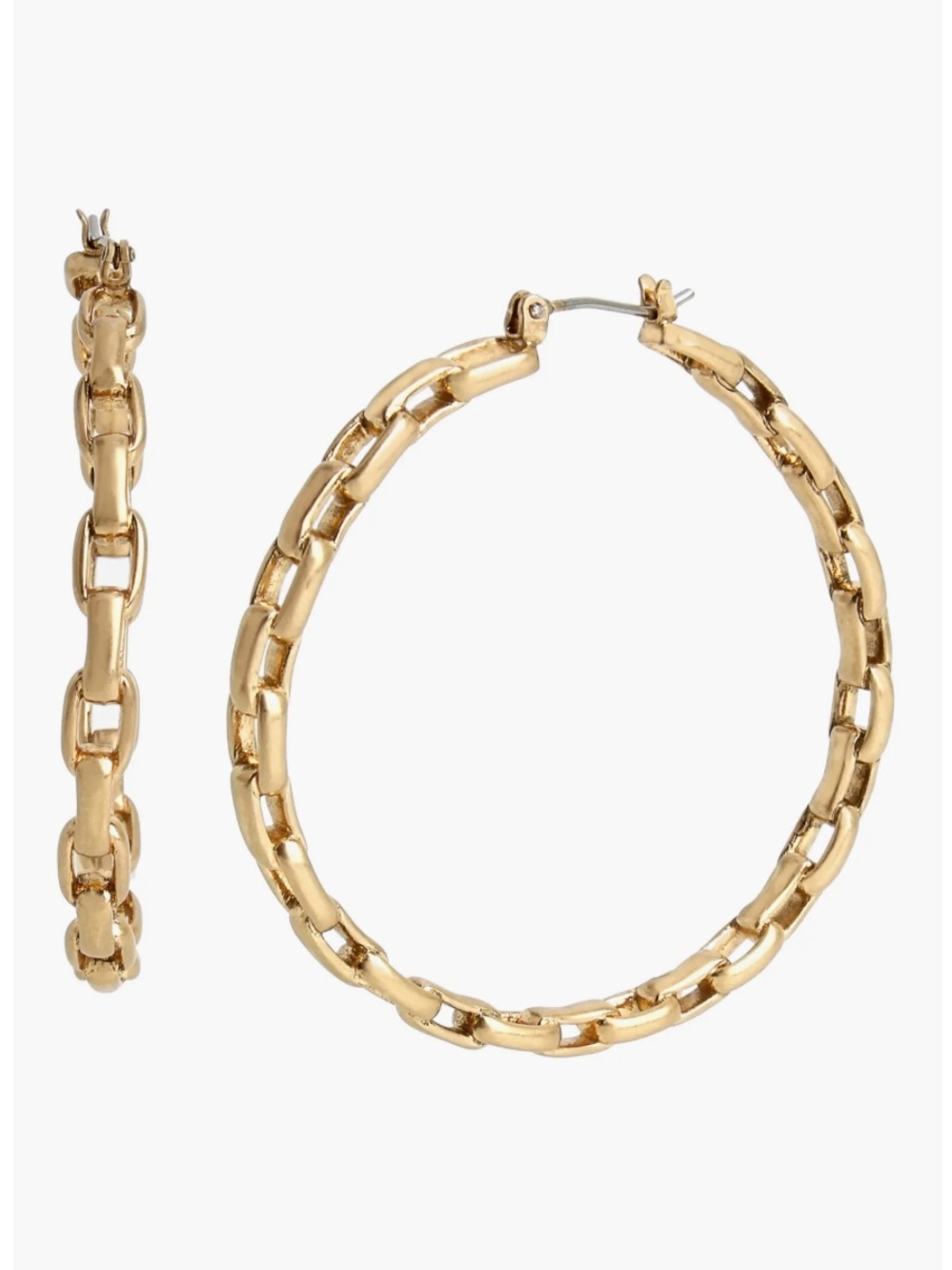 AllSaints hammered link hoop earrings